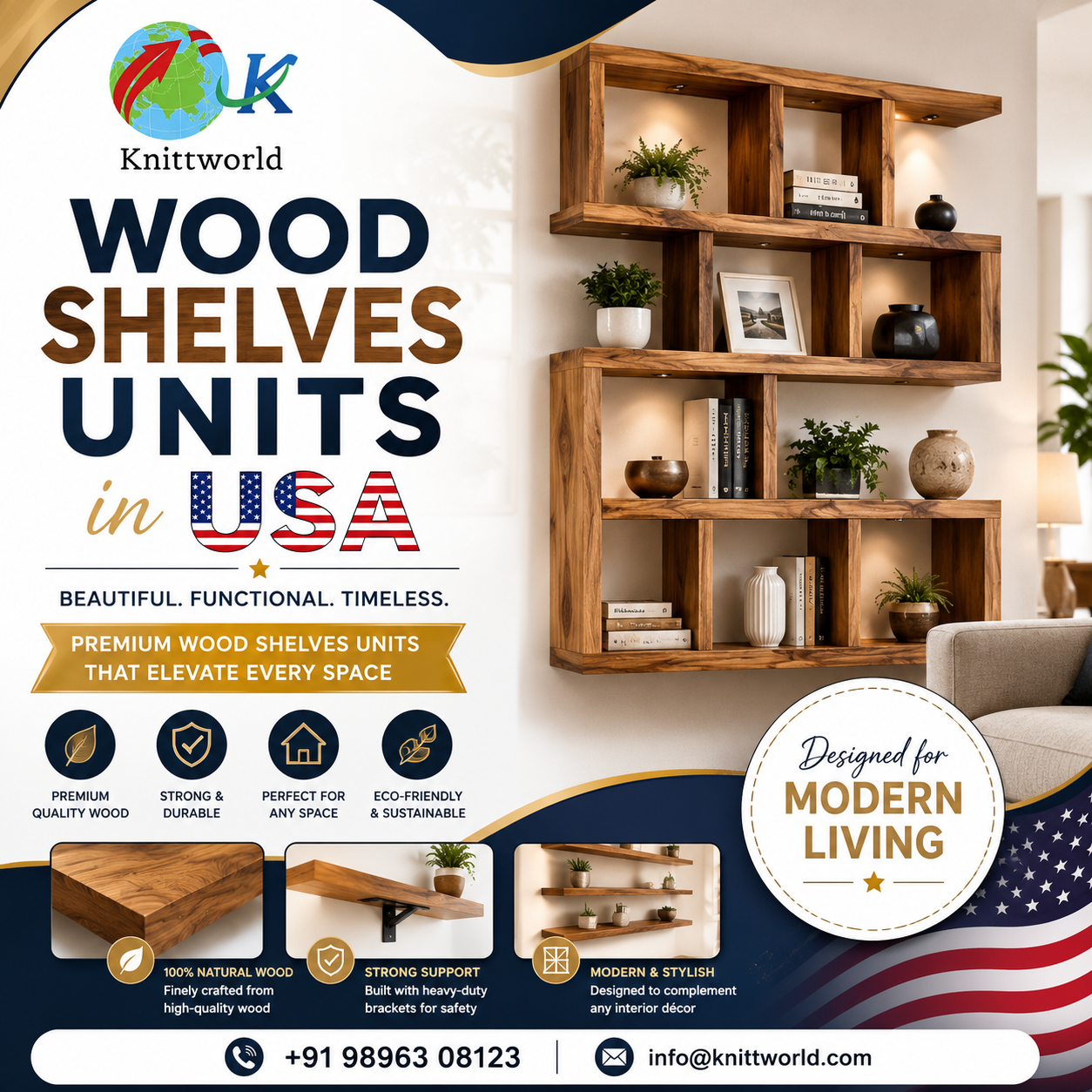 Wood Shelves Units in USA