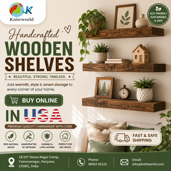 Buy Handcrafted Wooden Shelves USA