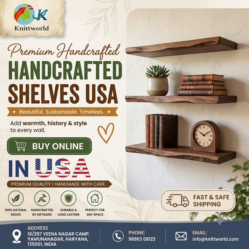 Buy Handcrafted Wooden Shelves Usa