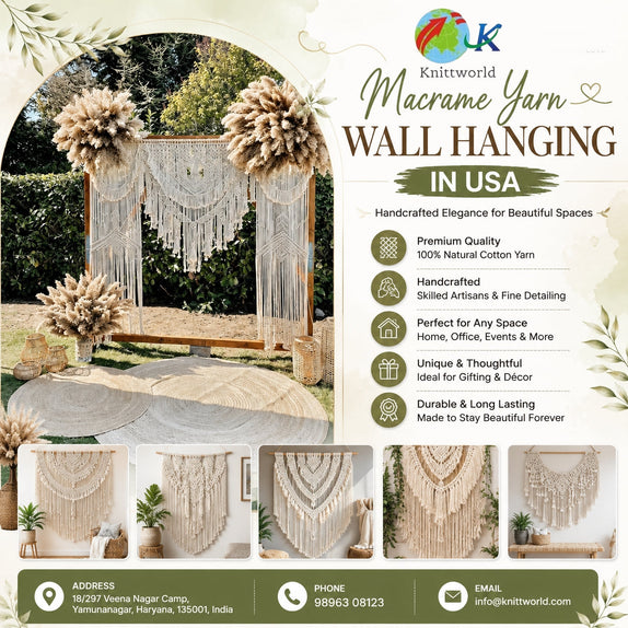 Macrame Yarn Wall Hanging in USA