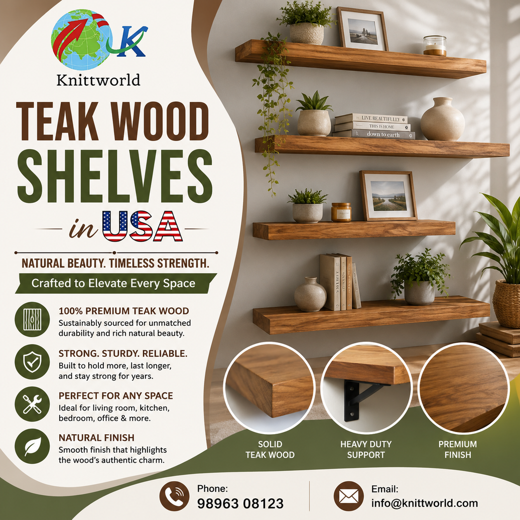 Teak Wood Shelves in USA