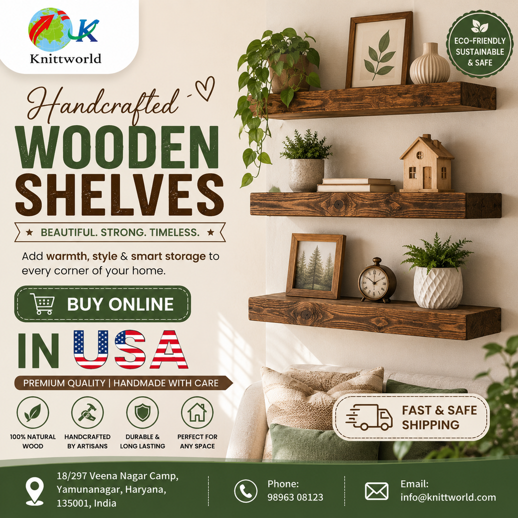 Buy Handcrafted Wooden Shelves USA