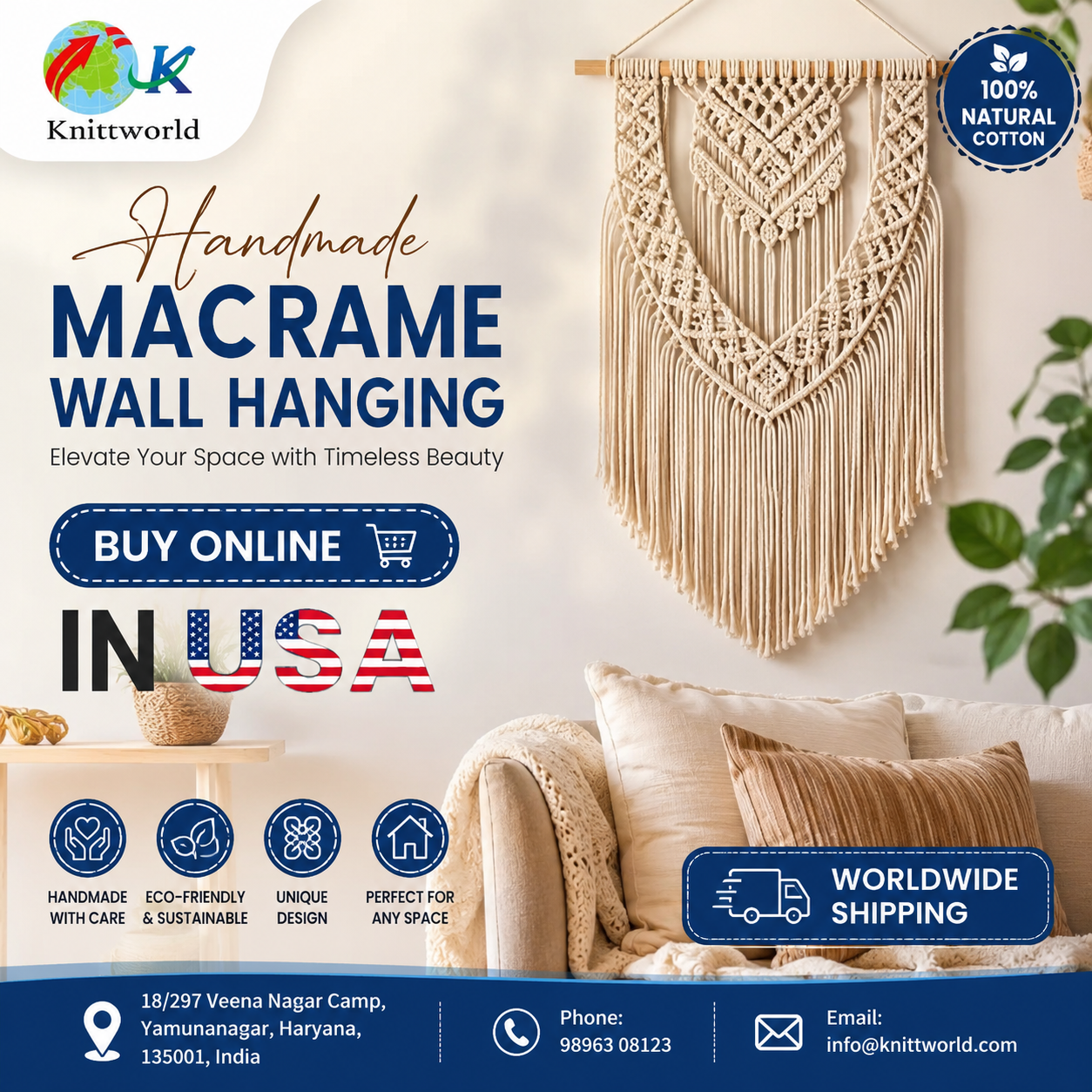 Buy Online Macrame Wall Hanging in USA