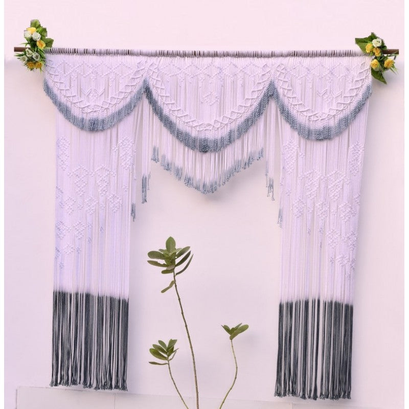 Beautiful Macrame Yarn-Art Large boho wall décor Tapestry Mountain art farmhouse living room bedroom entryway wall décor W 59 X L 37 Inches (Copy)