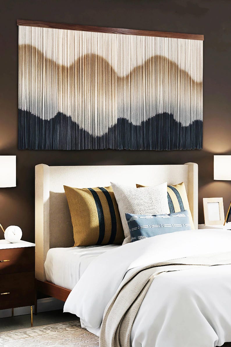 Macrame, Modern Art Wedding, Backdrop - Wall Art, Dip Dye Art Tapestry, Large Bohemian Home Wall Décor