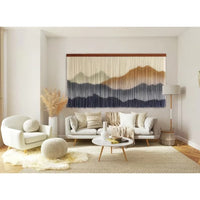 Beautiful Macrame Yarn wall hanging wall art Large boho wall décor Tapestry mountain art farmhouse living room bedroom entryway wall décor