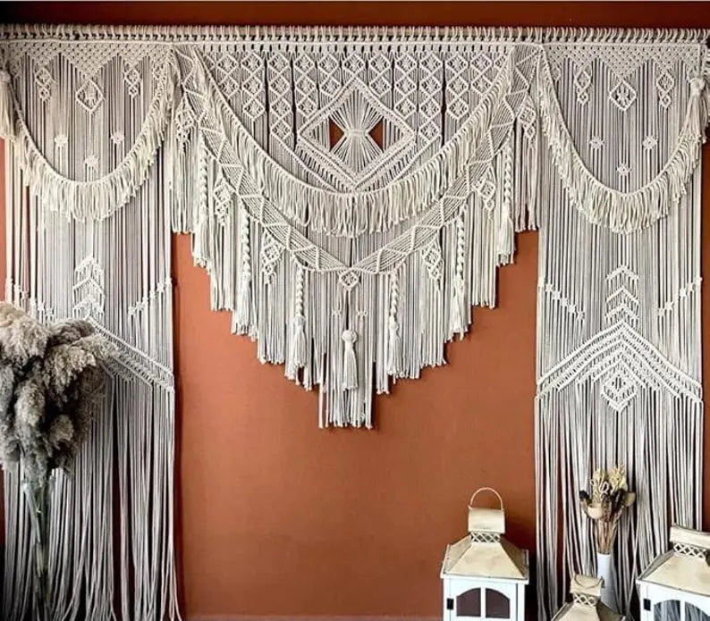 Macrame, Backdrop - Wall Art, Tapestry, Large Bohemian Home Wall Décor