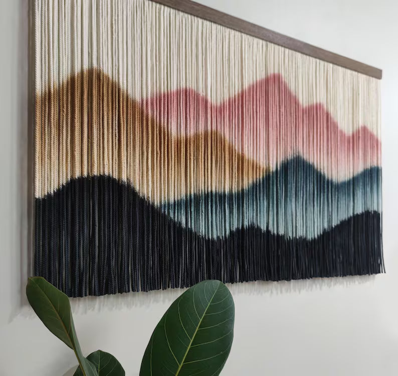 Wall Art Wedding, Backdrop - Hand Dip Dye Art Tapestry, Large Bohemian Home Wall Décor