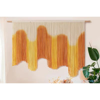 Beautiful Macrame Yarn-Art Large boho wall décor Tapestry Mountain art farmhouse living room bedroom entryway wall décor W 59 X L 37 Inches