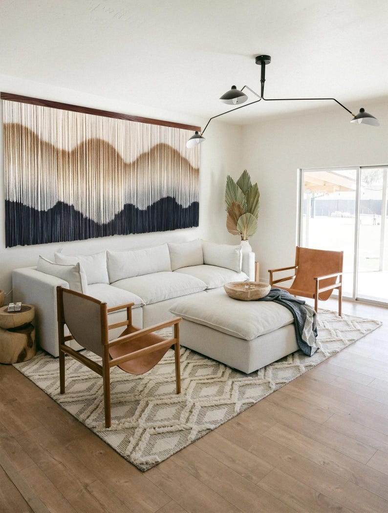 Macrame, Modern Art Wedding, Backdrop - Wall Art, Dip Dye Art Tapestry, Large Bohemian Home Wall Décor