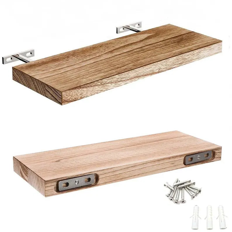 Live Edge Teak Floating Shelf, Rustic Wooden Wall Shelf, Bathroom Shelf, Kitchen Organizer, Farmhouse Home Décor, Housewarming Gift