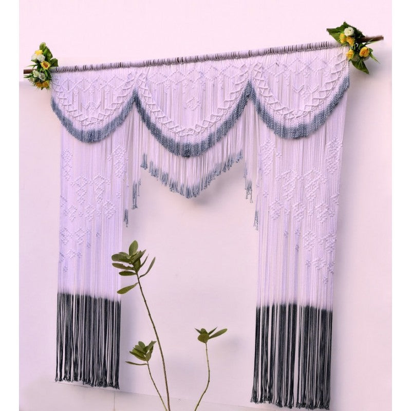 Beautiful Macrame Yarn-Art Large boho wall décor Tapestry Mountain art farmhouse living room bedroom entryway wall décor W 59 X L 37 Inches (Copy)