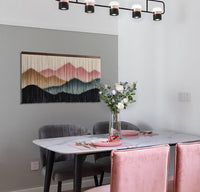 Artisan handcrafted macrame yarn wall hanging for coastal homes