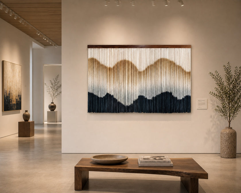 Large fiber art tapestry for living room decor online shopping USA