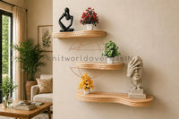 Minimalist hidden bracket wooden shelf for modern home storage solutions