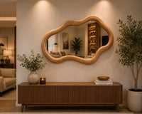 Modern wavy mirror for bathroom vanity decor USA shipping