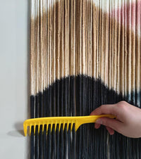 Premium dip dye fiber art tapestry for living room wall accent